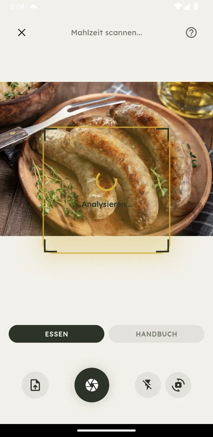 Vytal-KI-Essens-Scanner analysiert eine Mahlzeit